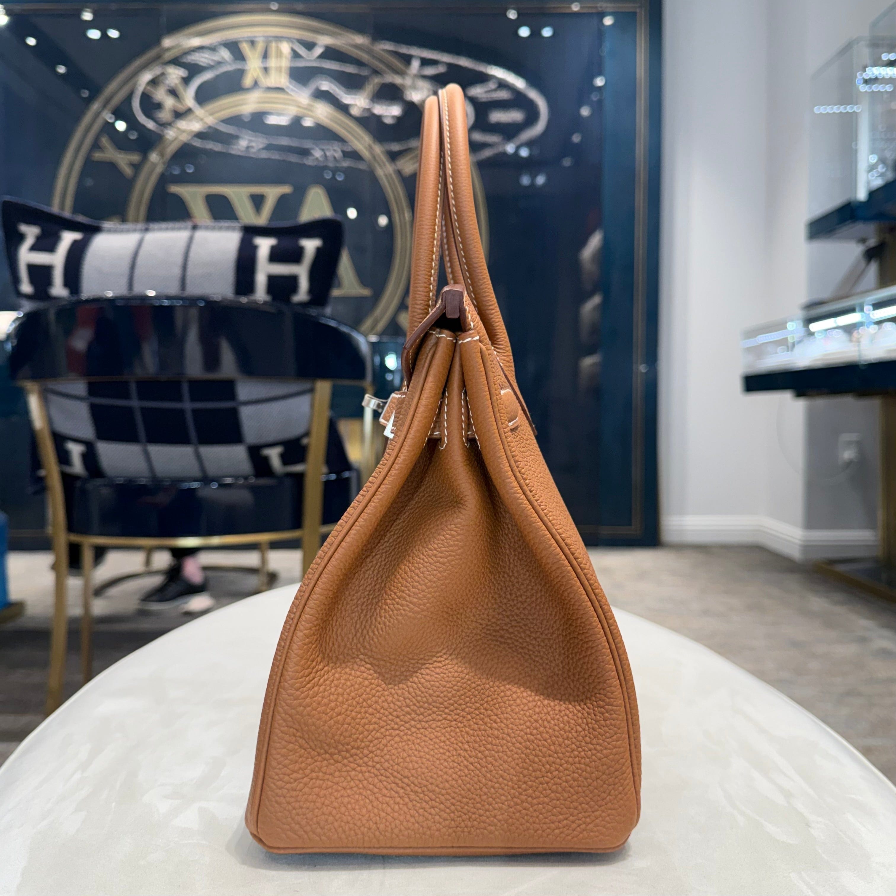 Hermès Gold Birkin 30 Togo Brushed Palladium Hardware