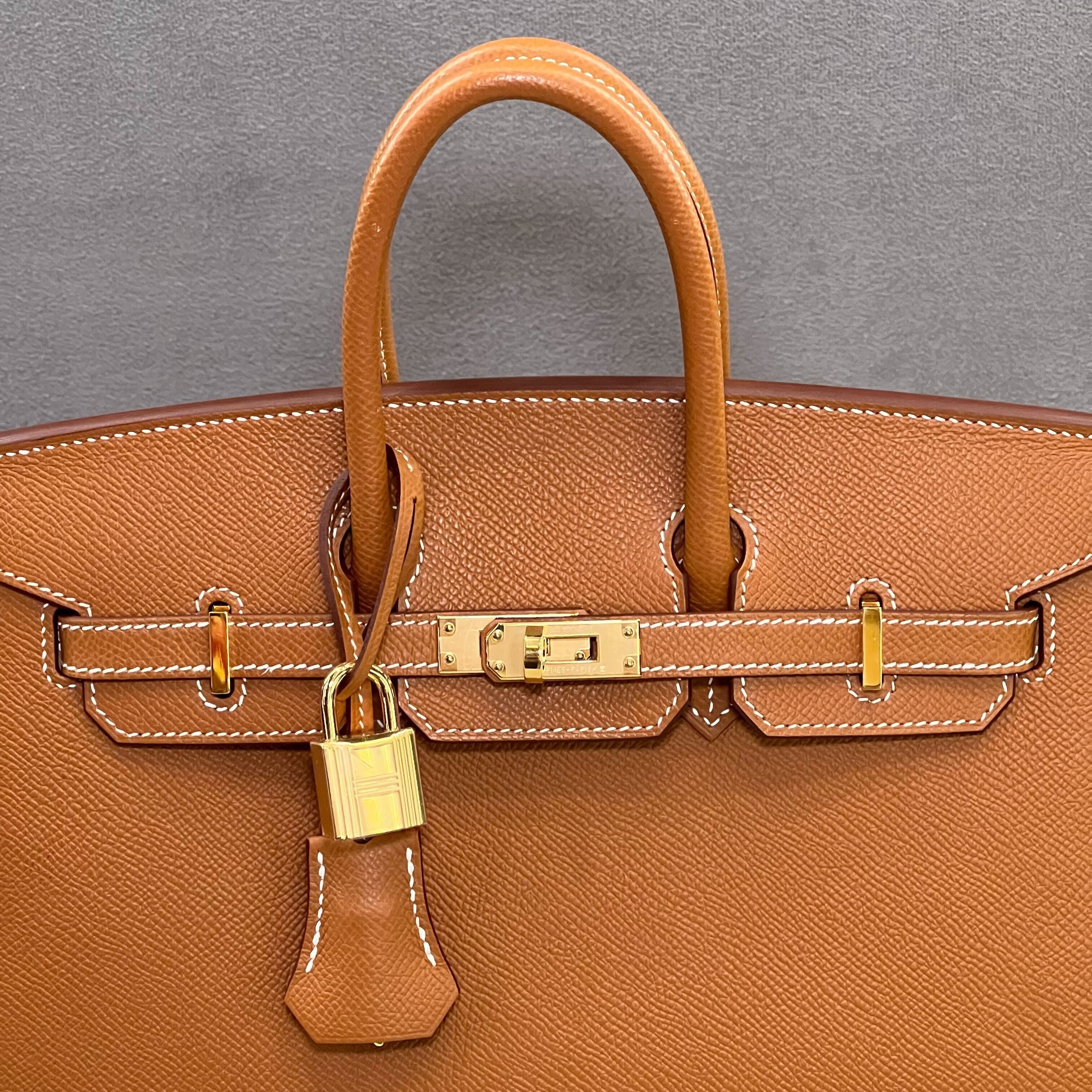 Hermès Gold Birkin Sellier 25 Epsom Gold Hardware