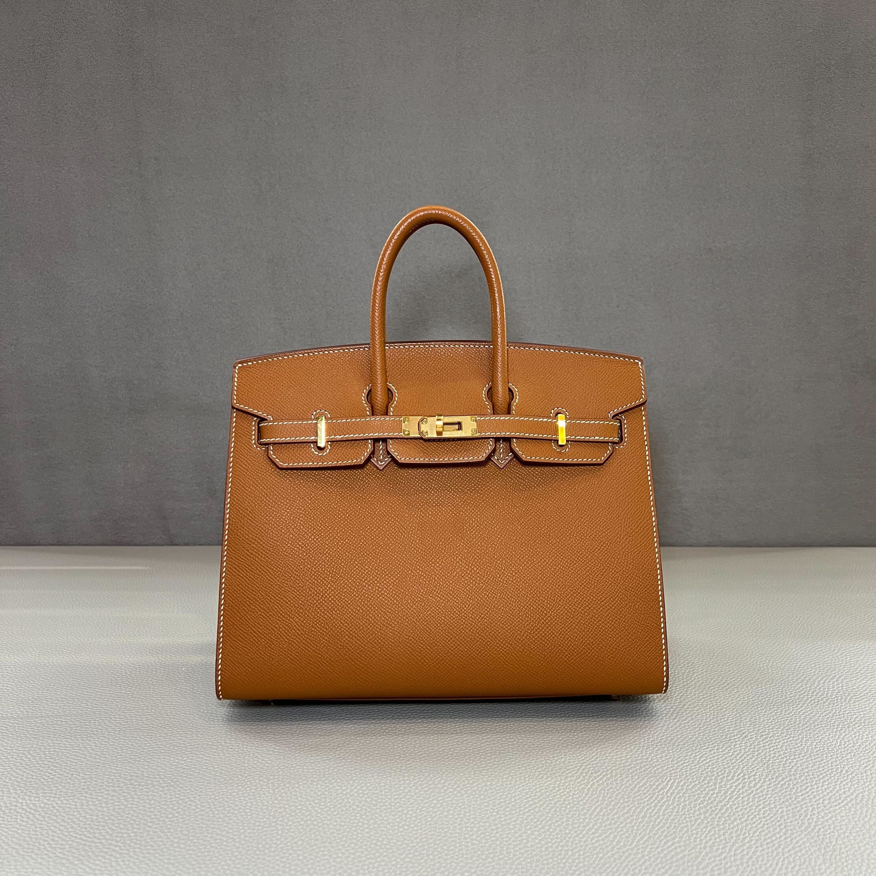 Hermès Gold Birkin Sellier 25 Epsom Gold Hardware
