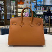 Hermès Gold Birkin Sellier 25 Epsom Gold Hardware