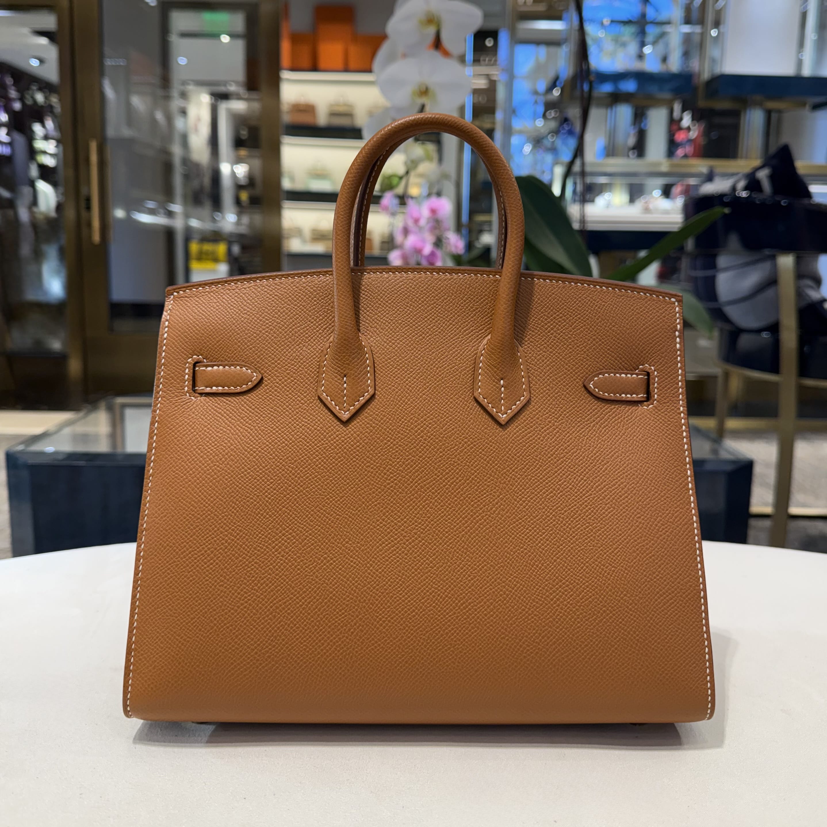 Hermès Gold Birkin Sellier 25 Epsom Gold Hardware
