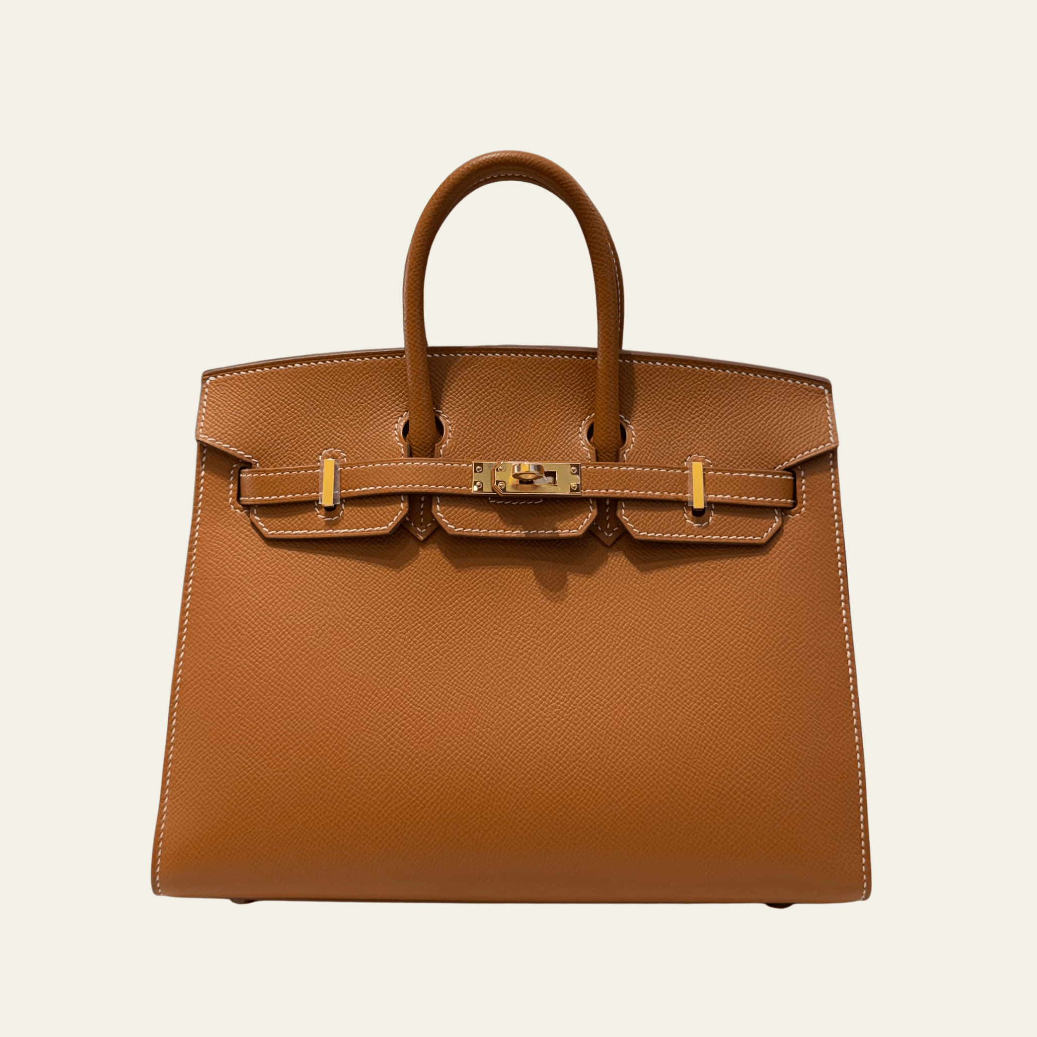 Hermès Gold Birkin Sellier 25 Epsom Gold Hardware