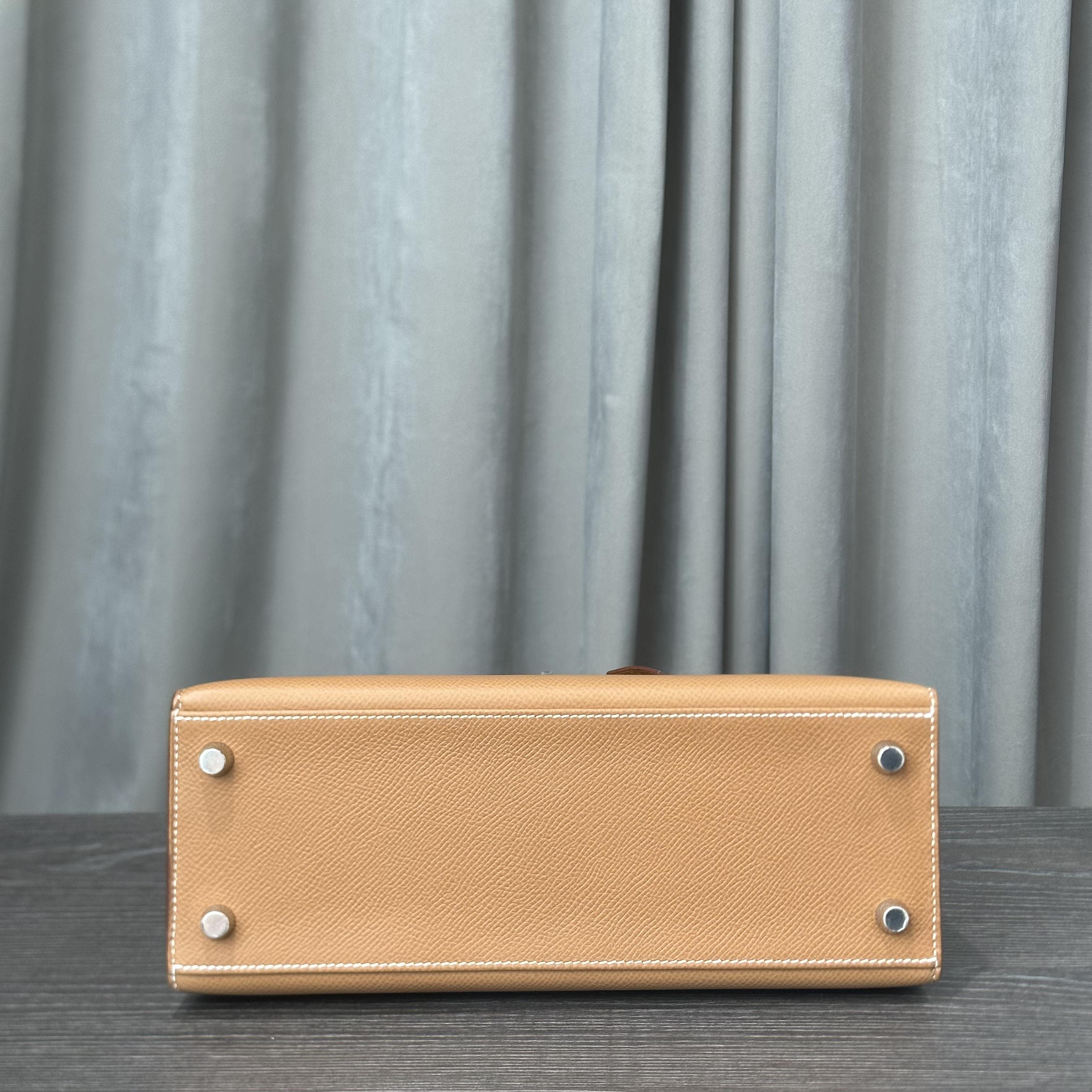 Hermès Gold Kelly 25 Sellier Epsom Palladium Hardware