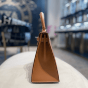 Hermès Gold Kelly 28 Sellier Epsom Palladium Hardware