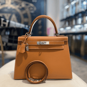Hermès Gold Kelly 28 Sellier Epsom Palladium Hardware