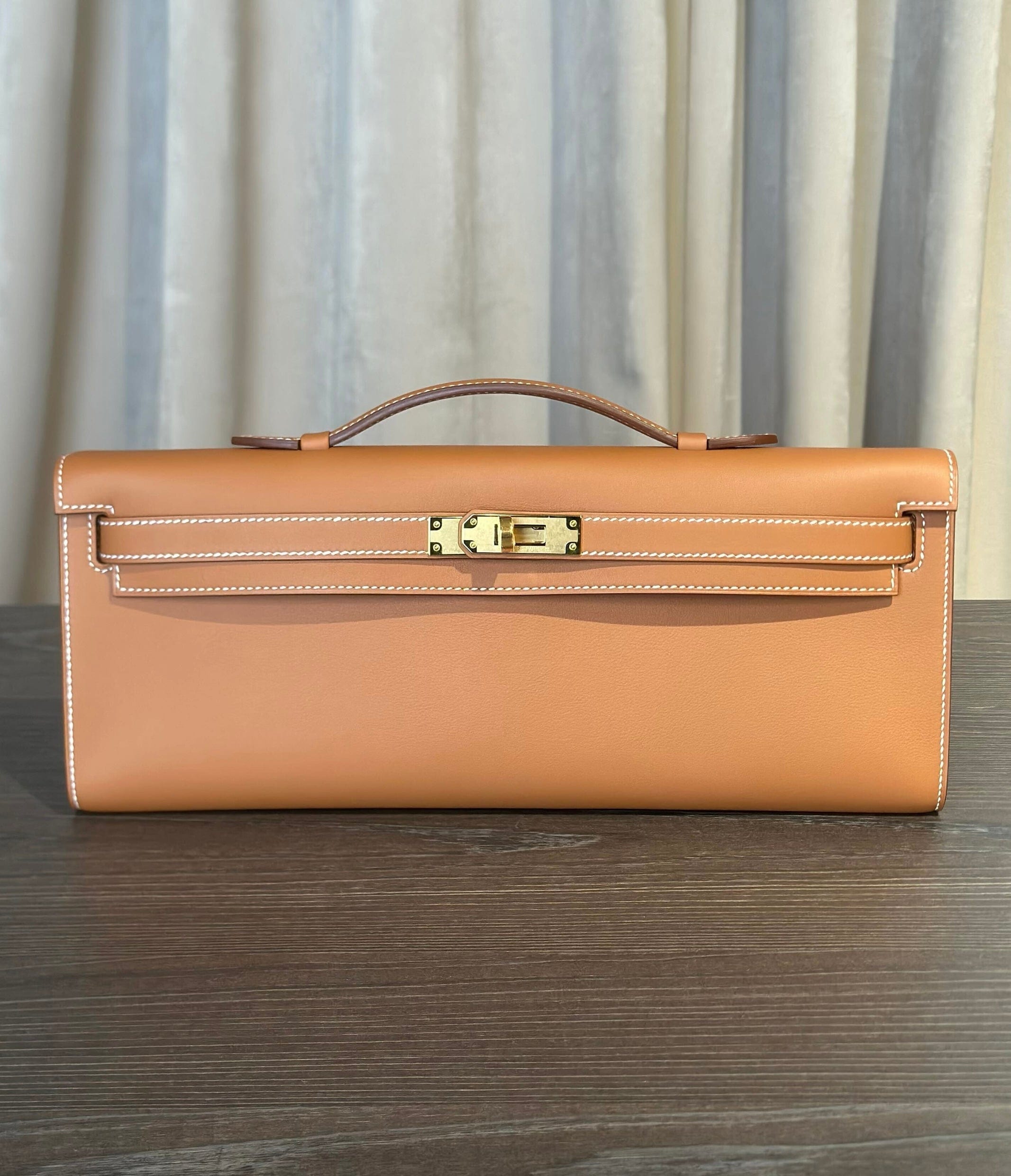 Hermès Gold Kelly Cut Swift Gold Hardware