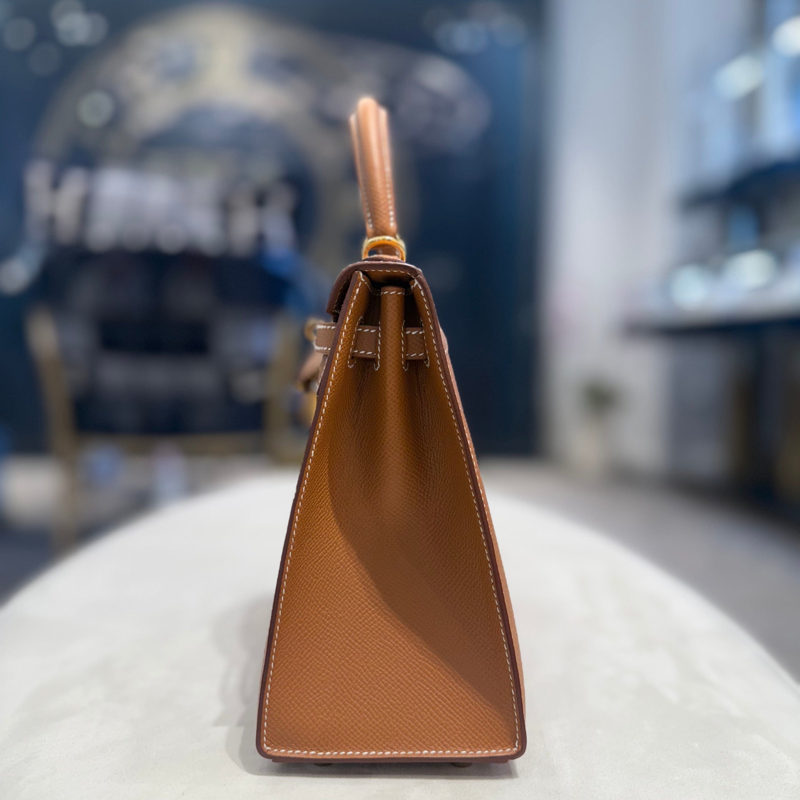 Hermès Gold Kelly Sellier 25 Epsom Gold Hardware