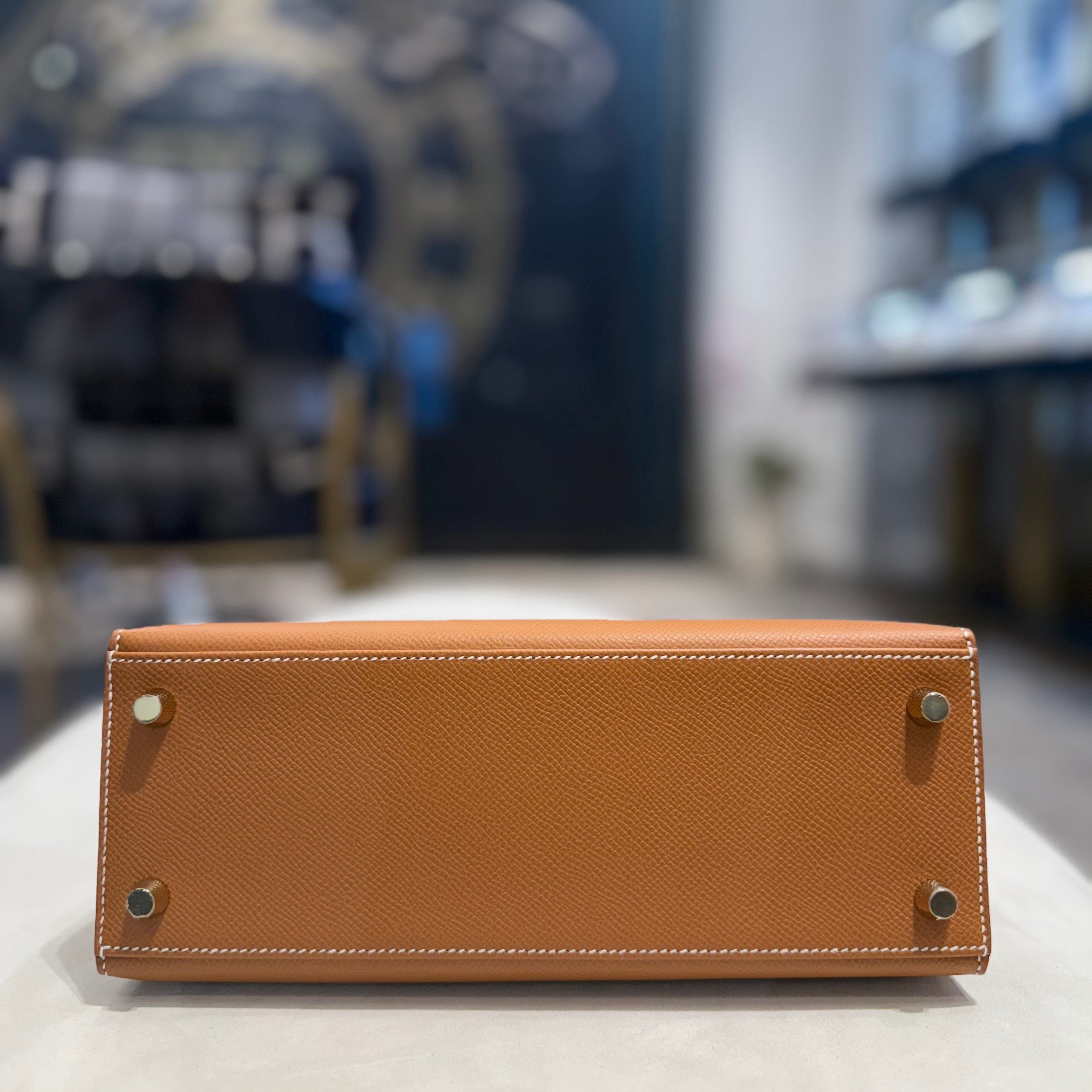 Hermès Gold Kelly Sellier 25 Epsom Gold Hardware