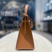 Hermès Gold Kelly Sellier 25 Epsom Gold Hardware