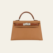 Hermès AQ Gold and Etrusque Mini Kelly 20 Madame Touch Alligator Mississippi Palladium Hardware
