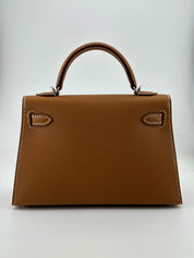 Hermès Gold Mini Kelly Sellier 20 Epsom Palladium Hardware