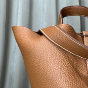 Hermès Gold Picotin Lock 22 Clemence Bull Calfskin Palladium Hardware