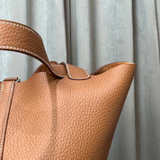 Hermès Gold Picotin Lock 22 Clemence Bull Calfskin Palladium Hardware
