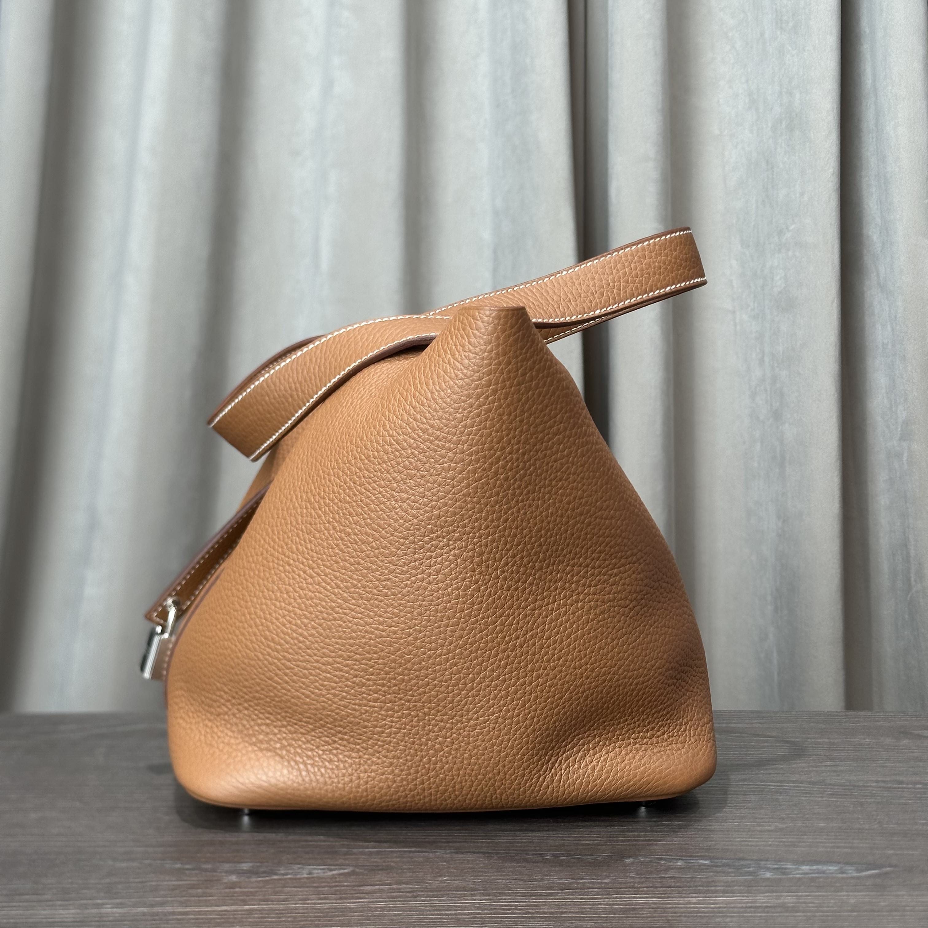 Hermès Gold Picotin Lock 22 Clemence Bull Calfskin Palladium Hardware