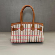 Hermès Gold Shoulder Birkin 29 Ecru, Beige, Rose Pop, Noir and Fauve Swift and Embroidered Canvas Palladium Hardware