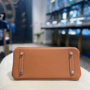 Hermès Gold Shoulder Birkin 29 Evercolor Palladium Hardware