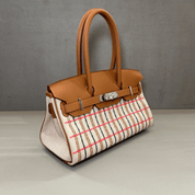Hermès Gold Shoulder Birkin 29 Gold Swift and Embroidered Canvas Ecru, Beige, Rose Pop, Noir and Fauve Palladium Hardware