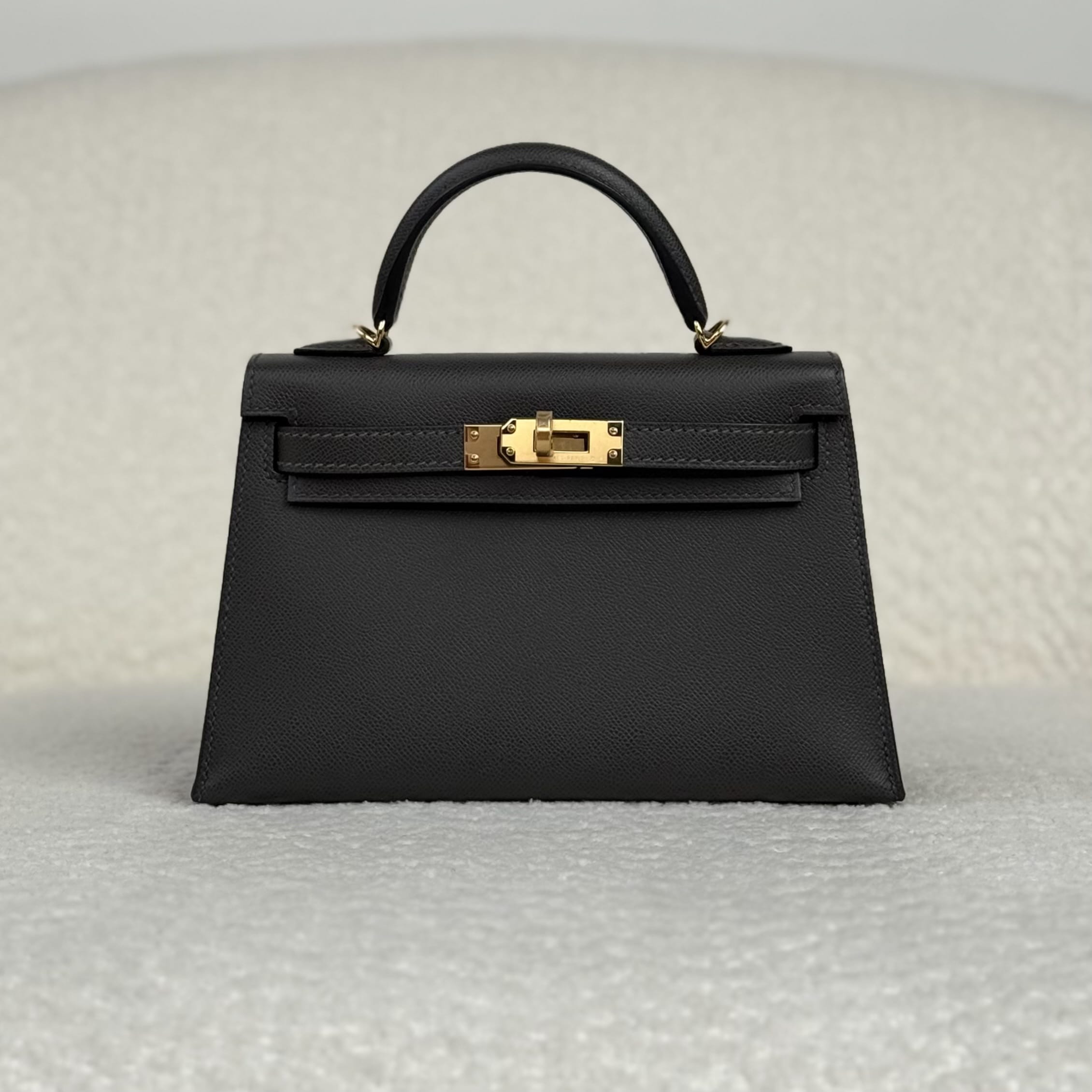 Hermès Graphite Mini Kelly Sellier 20 Epsom Gold Hardware