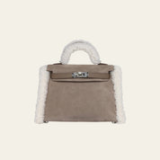 Hermès Gris Caillou Mini Kelly Teddy 20 Grizzly Palladium Hardware Limited Edition