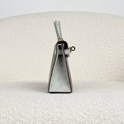Hermès Gris Meyer and Gris Perle Mini Kelly Sellier 20 Ostrich Gold Hardware HSS