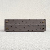 Hermès Gris Meyer and Gris Perle Mini Kelly Sellier 20 Ostrich Gold Hardware HSS