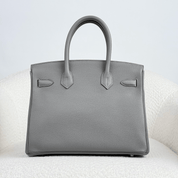Hermès Gris Meyer Birkin 30 Togo Gold Hardware