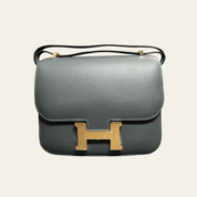 Hermès Gris Misty Constance 18 Epsom Gold Hardware