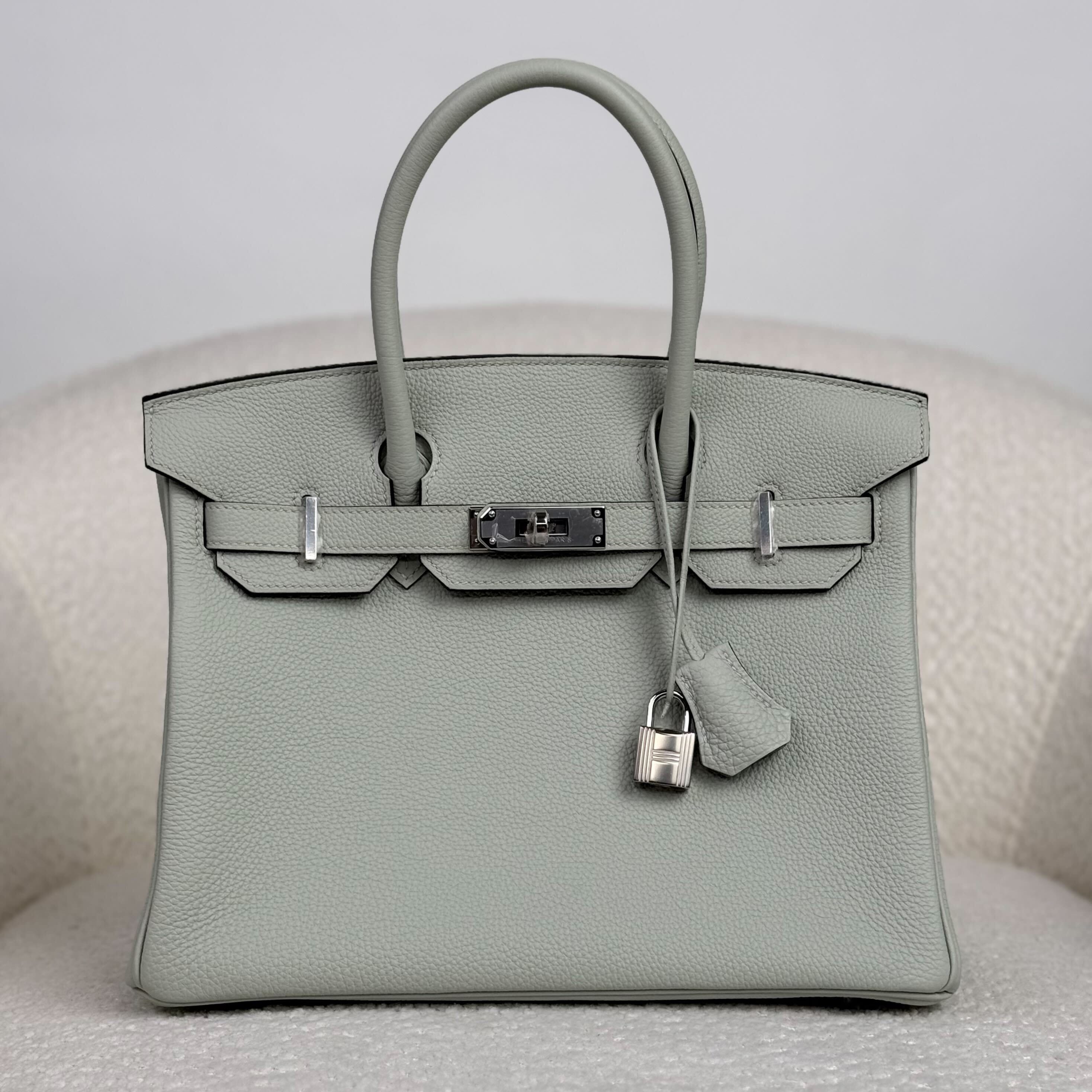 Hermès Gris Neve Birkin 30 Togo Palladium Hardware