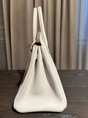 Hermès Gris Pale Birkin 25 Togo Gold Hardware