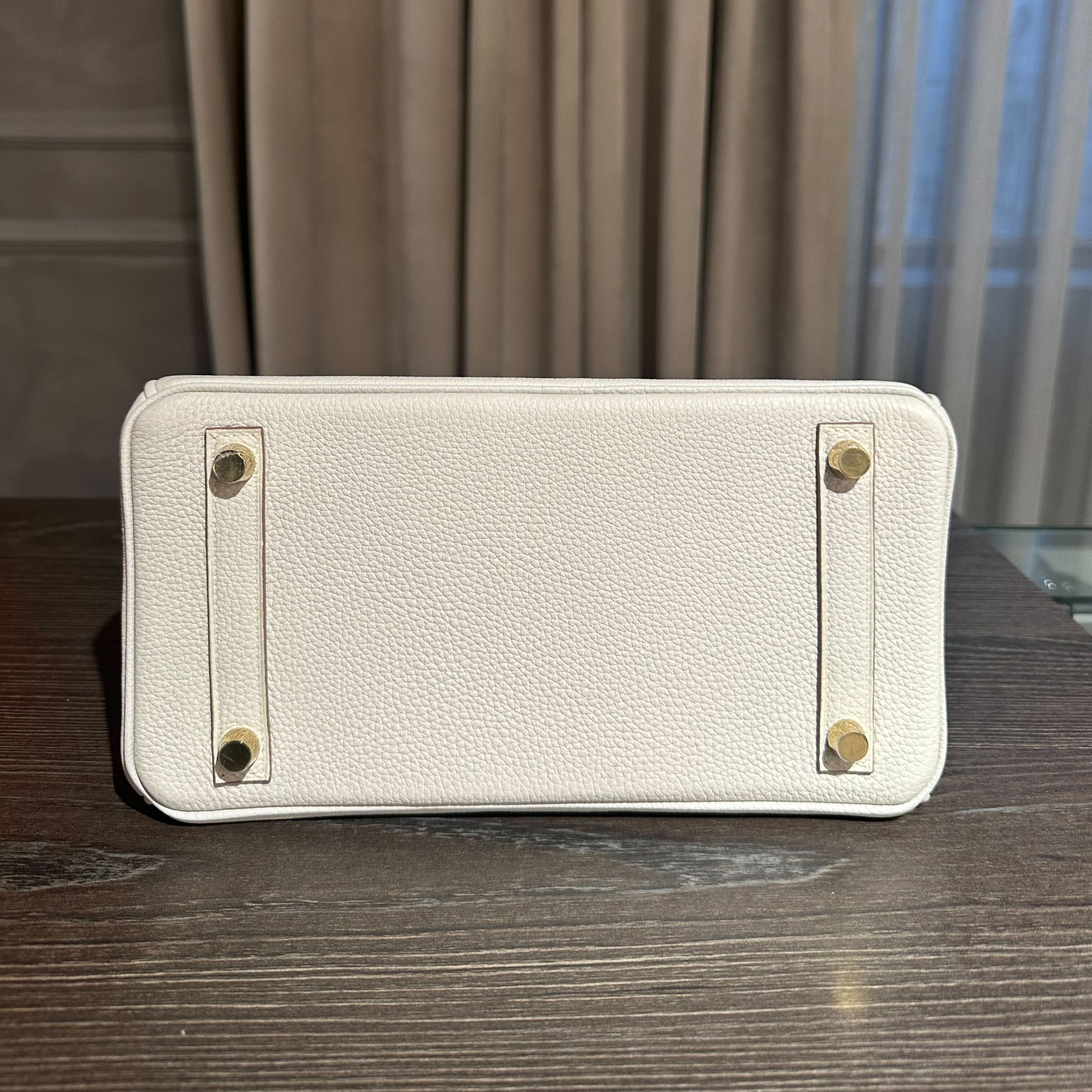 Hermès Gris Pale Birkin 25 Togo Gold Hardware