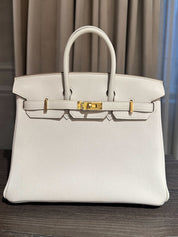 Hermès Gris Pale Birkin 25 Togo Gold Hardware