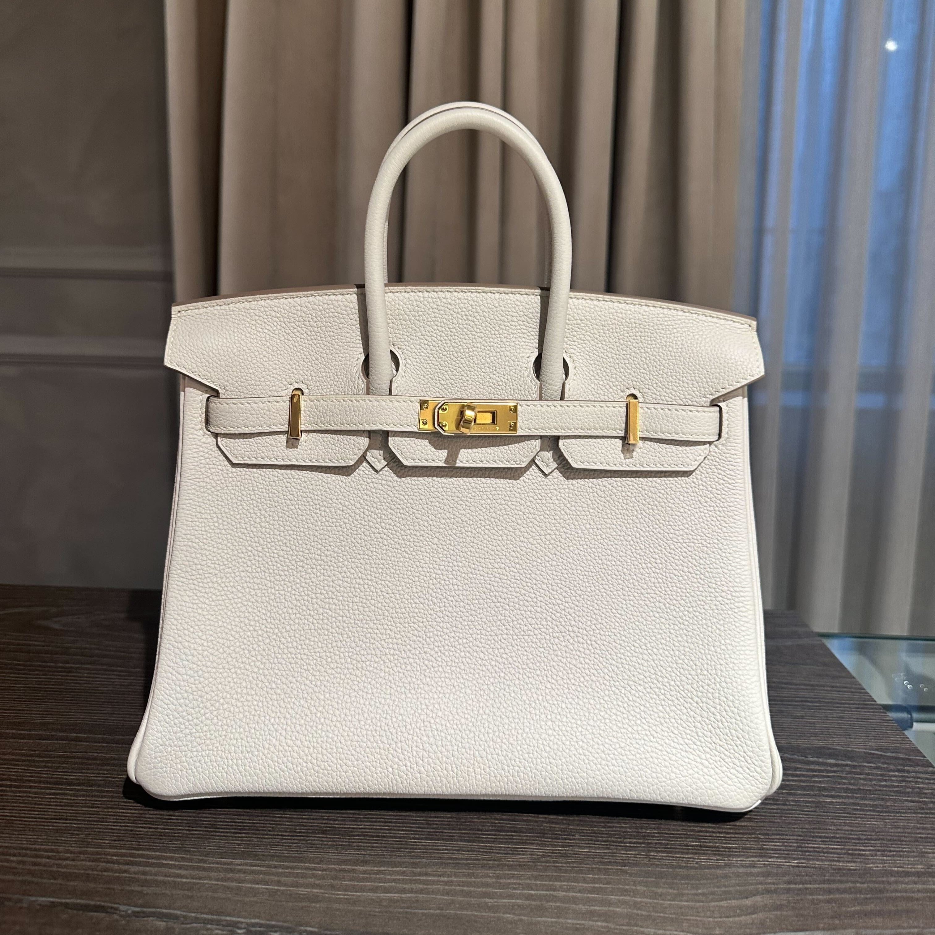Hermès Gris Pale Birkin 25 Togo Gold Hardware