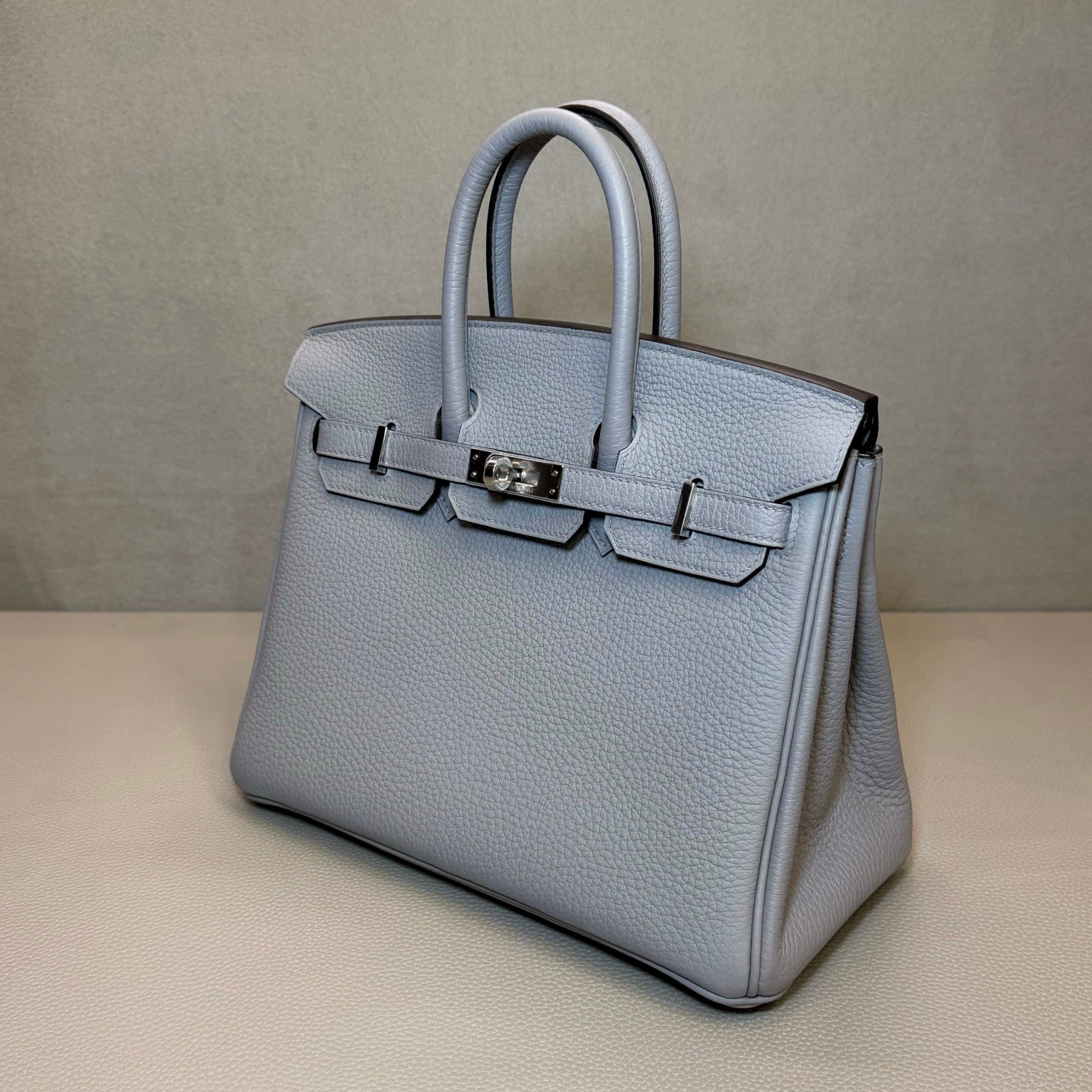 Hermès Gris Pantin Birkin 25 Togo Palladium Hardware