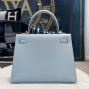 Hermès Gris Pantin Kelly Sellier 25 Epsom Palladium Hardware