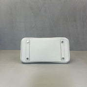 Hermès Gris Perle and Nata Birkin 25 Verso Togo Palladium Hardware