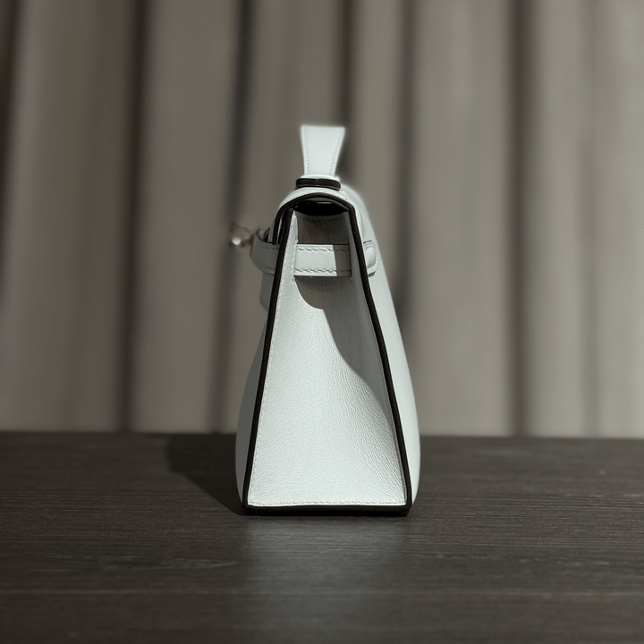 Hermès Gris Platine Kelly Pochette Swift Gold Hardware