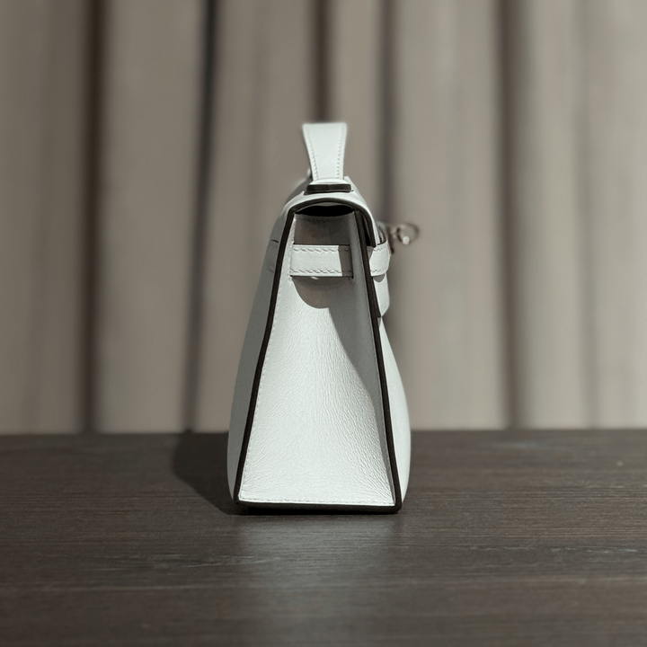 Hermès Gris Platine Kelly Pochette Swift Gold Hardware