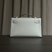 Hermès Gris Platine Kelly Pochette Swift Gold Hardware