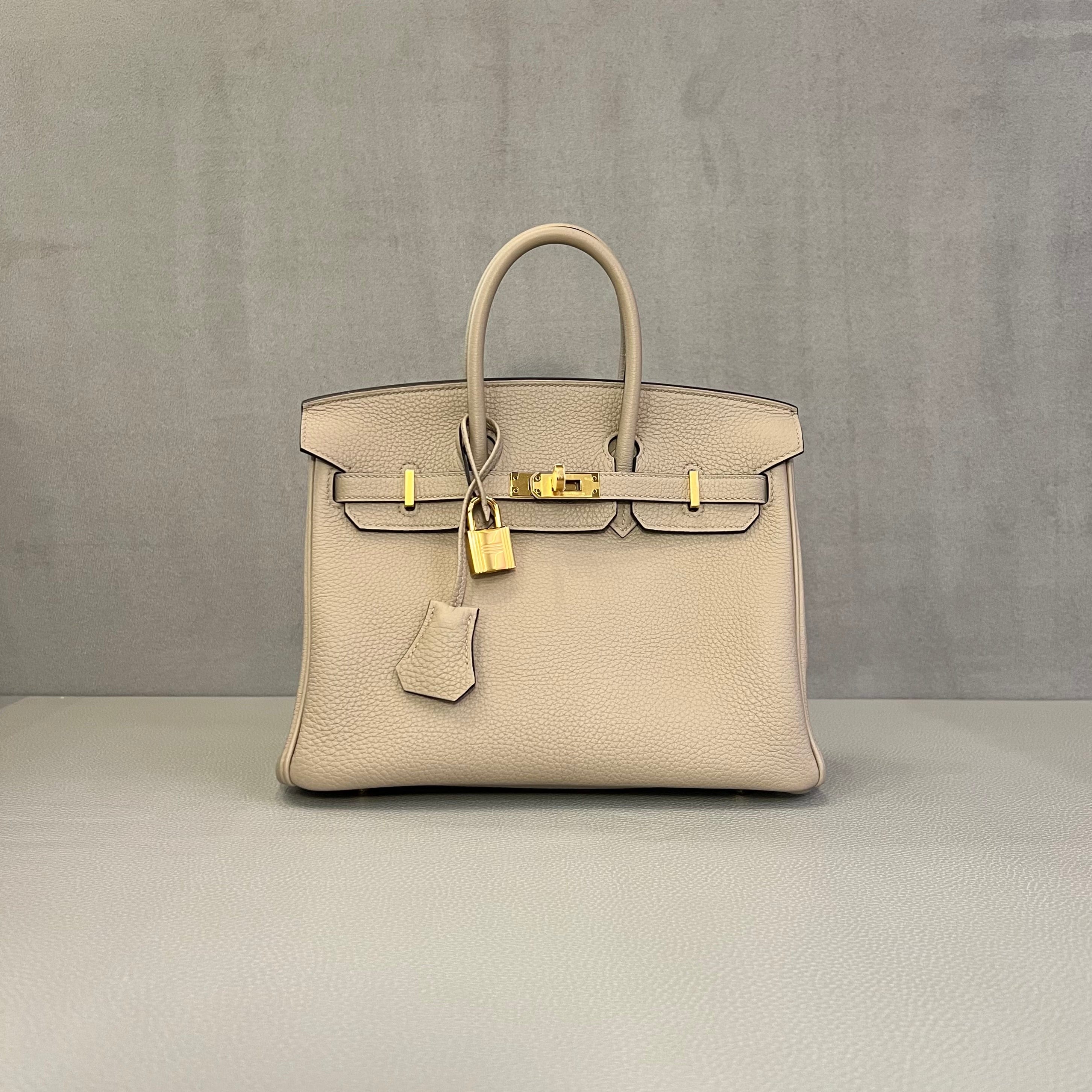 Hermès Gris Tourterelle Birkin 25 Togo Gold Hardware