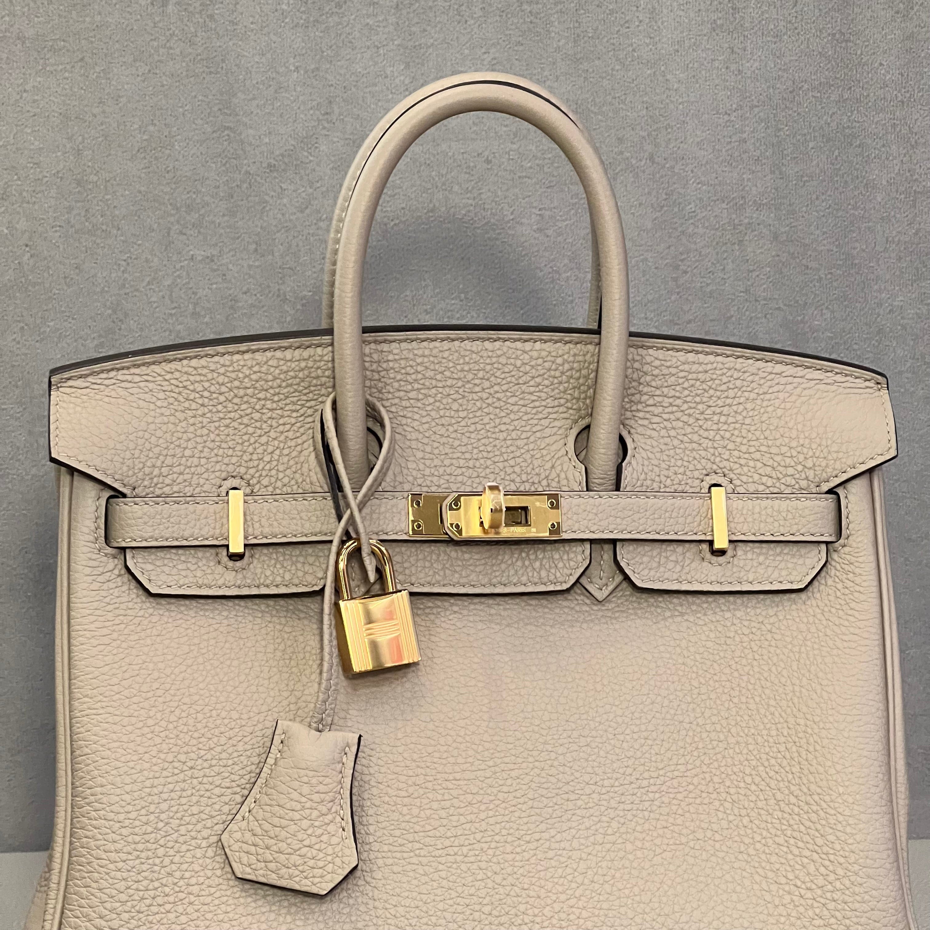 Hermès Gris Tourterelle Birkin 25 Togo Gold Hardware