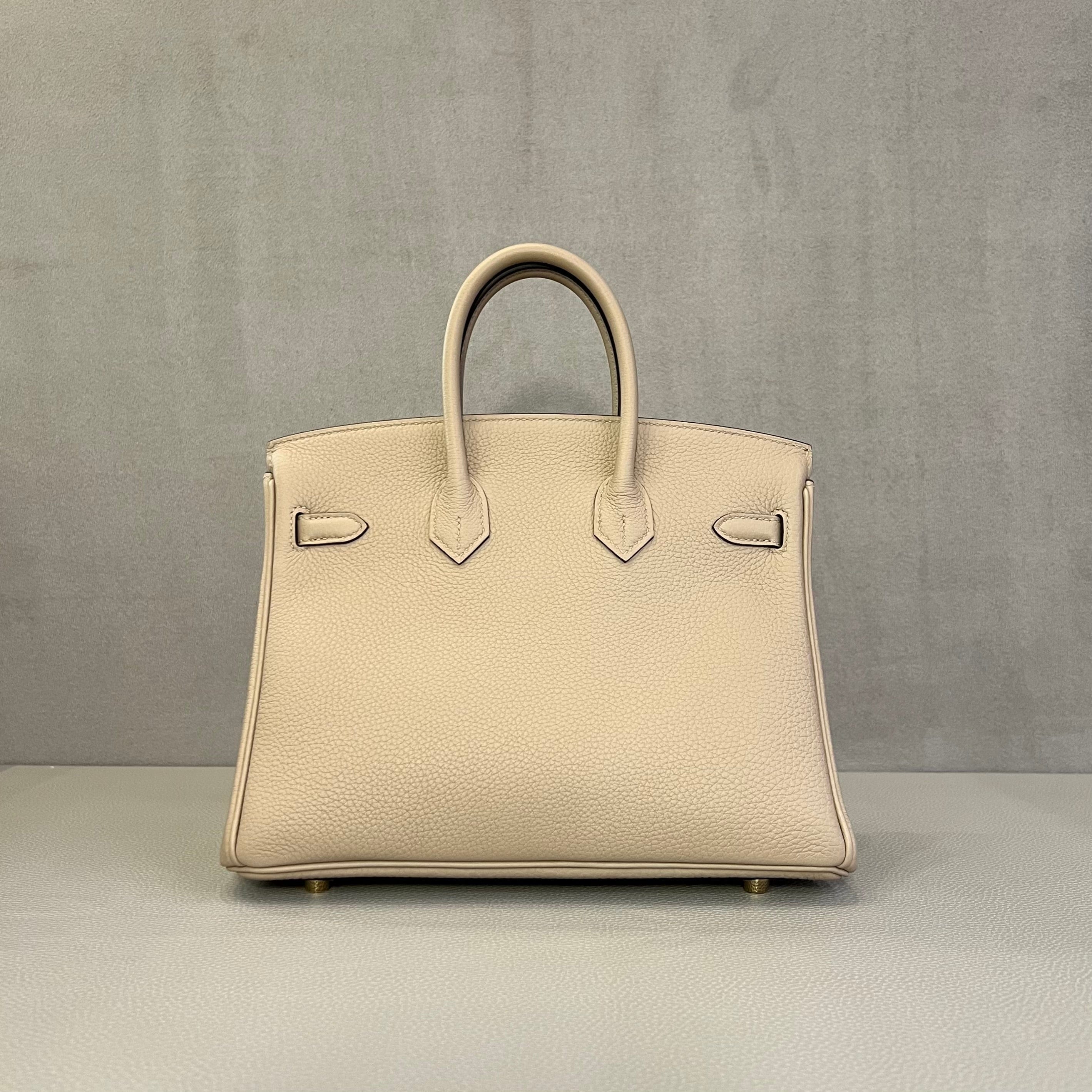 Hermès Gris Tourterelle Birkin 25 Togo Gold Hardware