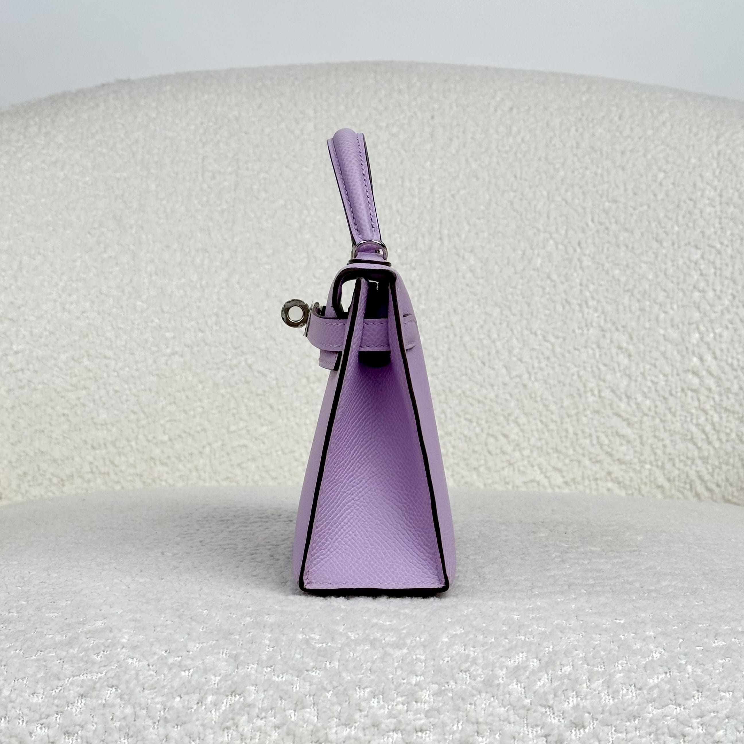 Hermès Guimauve Mini Kelly Sellier 20 Epsom Palladium Hardware
