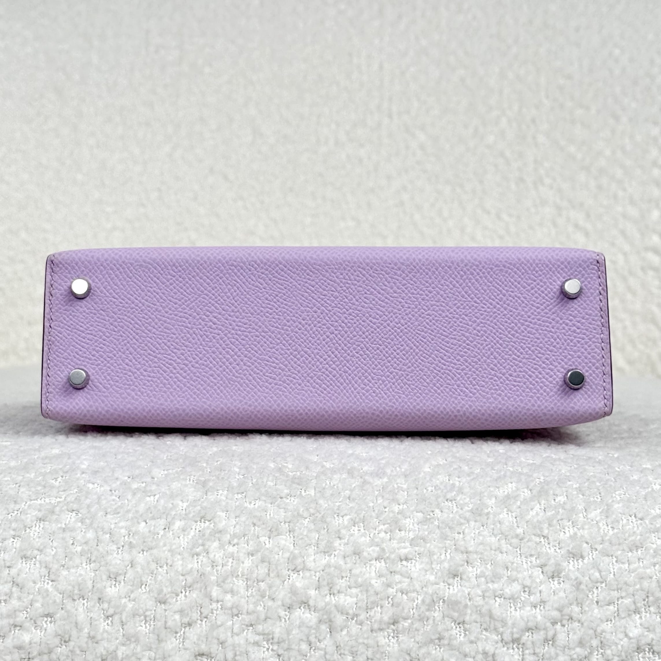 Hermès Guimauve Mini Kelly Sellier 20 Epsom Palladium Hardware