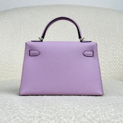 Hermès Guimauve Mini Kelly Sellier 20 Epsom Palladium Hardware