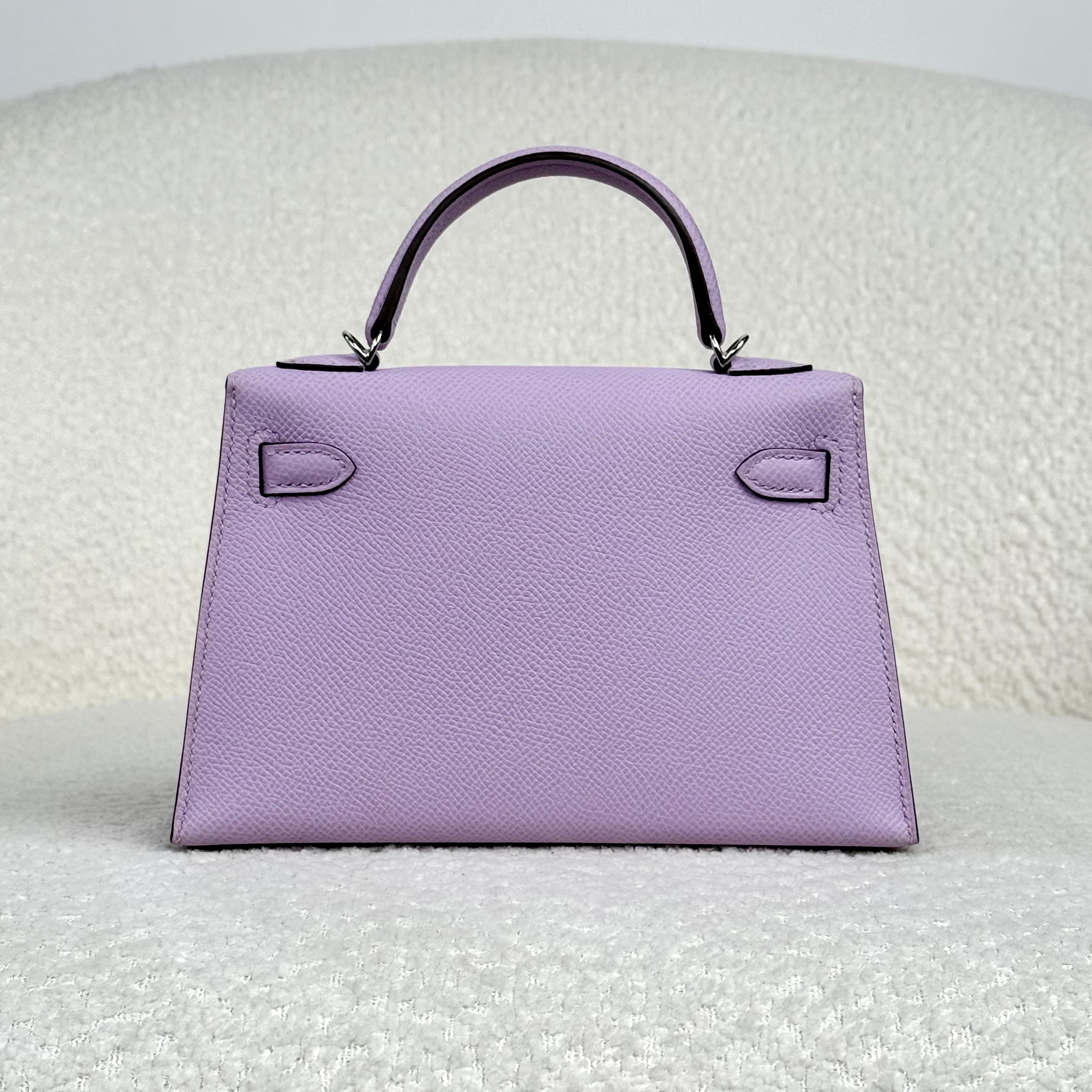 Hermès Guimauve Mini Kelly Sellier 20 Epsom Palladium Hardware