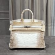 Hermès Himalaya Birkin 25 Niloticus Crocodile Palladium Hardware