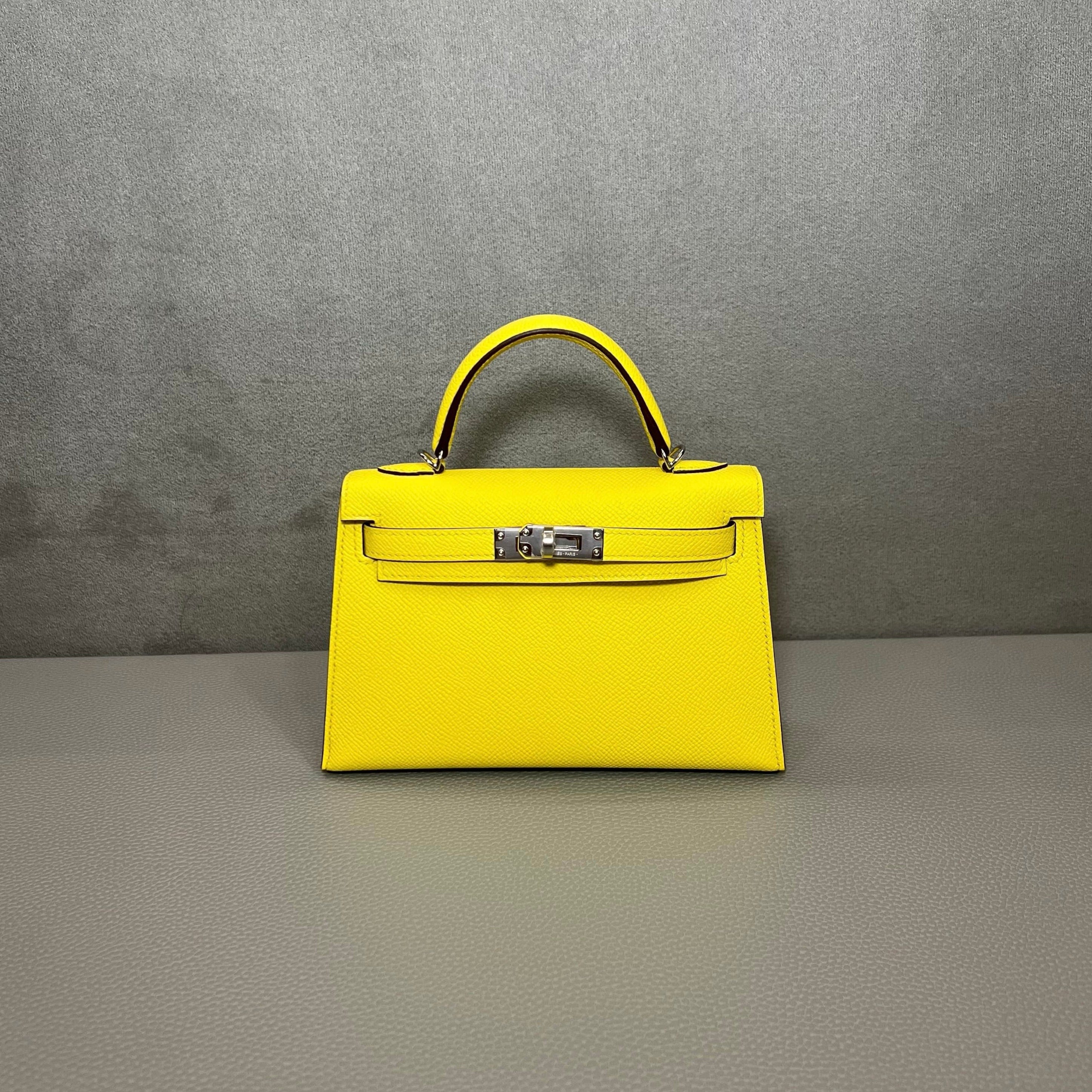 Hermès Jaune Citron Kelly Sellier 20 Epsom Palladium Hardware