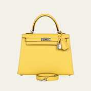 Hermès Jaune de Naples Kelly 25 Sellier Epsom Palladium Hardware