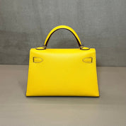 Hermès Jaune de Naples Mini Kelly 20 Sellier Mini Epsom Palladium Hardware