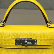 Hermès Jaune de Naples Mini Kelly 20 Sellier Mini Epsom Palladium Hardware